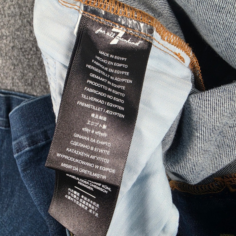 7 For All Mankind Dojo Jeans Womens 29 Blue Flare Leg Stretch Denim 7U451190 NWT - Picture 10 of 13